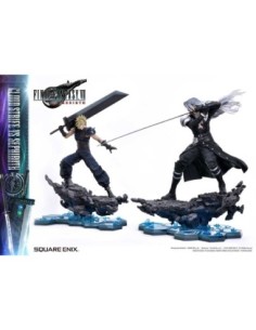 Final Fantasy VII Rebirth Statues 2-Pack 1/4 Cloud Strife vs Sephiroth 69 cm