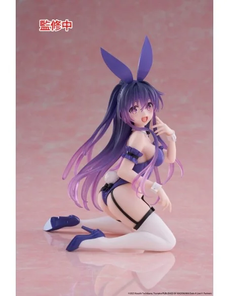 Date A Live V PVC Statue Desktop Cute Figure Tohka Yatogami Bunny Ver. 13 cm