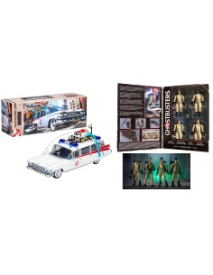 Ghostbusters Plasma Series Action Figure 4-Pack 40th Anniversary 10 cm & Ecto-1 1984