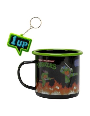 Teenage Mutant Ninja Turtles Enamel Mug and Keychain Set