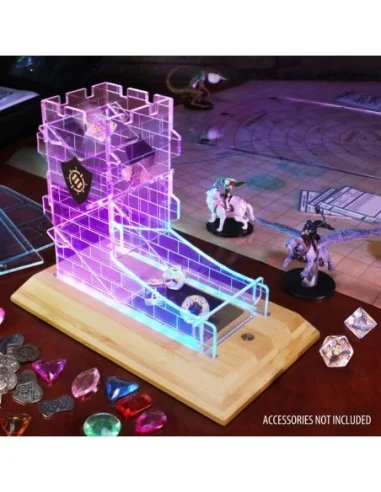 Enhance Tabletop Series LED Dice Tower with Dice Set Clear