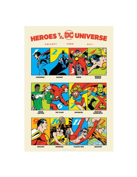 DC Comis Art Print 90th Anniversary Heroes Limited Edition 42 x 30 cm