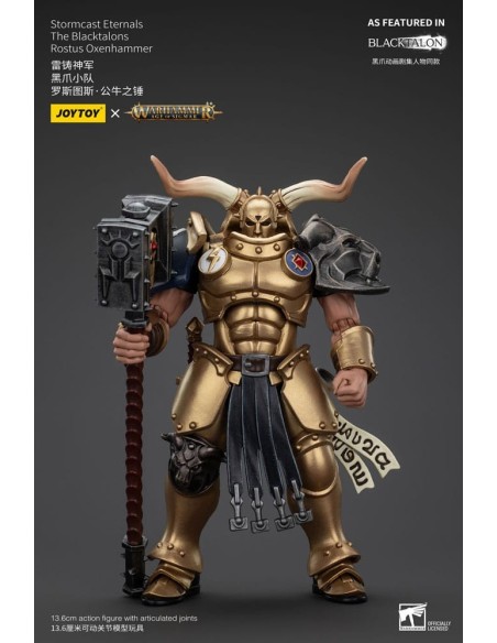 Warhammer Age of Sigmar Actionfigur Stormcast Eternals The Blacktalons Rostus Oxen hammer 20 cm