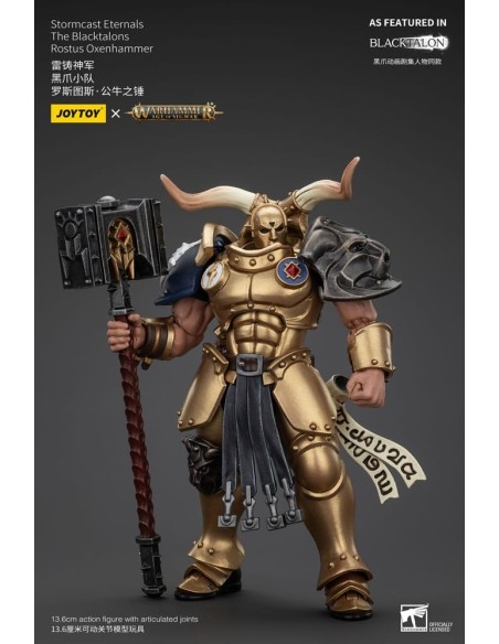 Warhammer Age of Sigmar Actionfigur Stormcast Eternals The Blacktalons Rostus Oxen hammer 20 cm