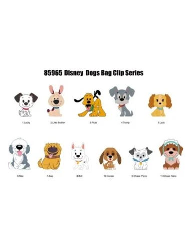 Disney Dogs 3D Foam Bag Clips Series 1 Display (24)