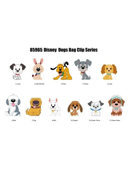 Disney Dogs 3D Foam Bag Clips Series 1 Display (24)  Monogram Int.