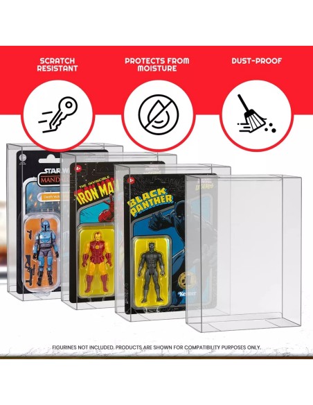 10 X Protector Pet 0.40 Mm action figure En Blister 44 Mm Fondo Hasbro