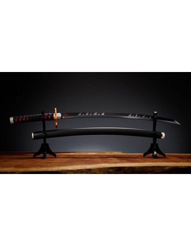 Demon Slayer: Kimetsu no Yaiba Proplica 1/1 Nichirin Sword Tanjiro Kamado Kyojuro Rengoku´s Sword Gueard Ver. 88 cm