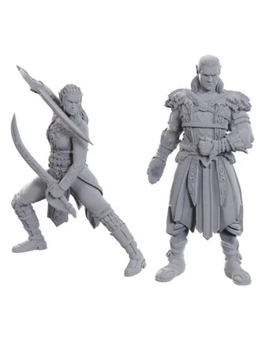 D&D Nolzur's Marvelous Miniatures Unpainted Miniature Jaheira & Halsin