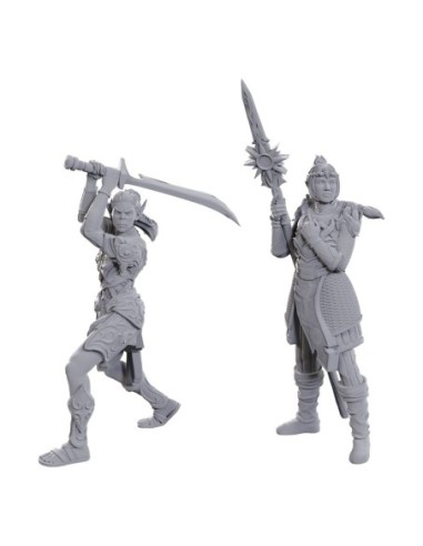 D&D Nolzur's Marvelous Miniatures Unpainted Miniature Lae'zel & Shadowheart