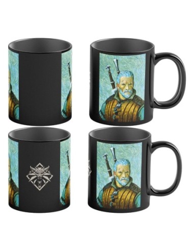 The Witcher III: Wild Hunt Game Art Chronicles Heat Change Mug Geralt inspired by Vincent van Gogh 450 ml