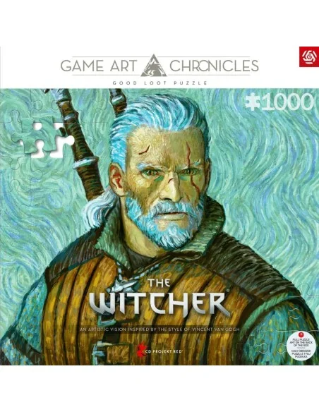 The Witcher III: Wild Hunt Game Art Chronicles Puzzle Geralt inspired by Vincent van Gogh  (1000 pieces)  Good Loot