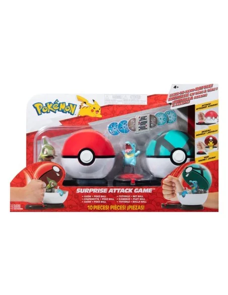 Pokémon Surprise Attack Game Axew & Poké Ball vs. Totodile & Net Ball  Jazwares