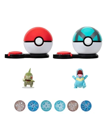 Pokémon Surprise Attack Game Axew & Poké Ball vs. Totodile & Net Ball  Jazwares