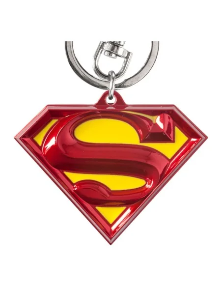 DC Pewter-Keychain Superman Logo coloured