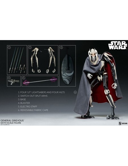 Star Wars General Grievous 41 cm Action Figure 1/6 - 6 - 