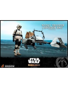 Scout Trooper & Speeder Bike Grogu Star Wars The Mandalorian 1/6 30 cm TMS017 - 1 - 