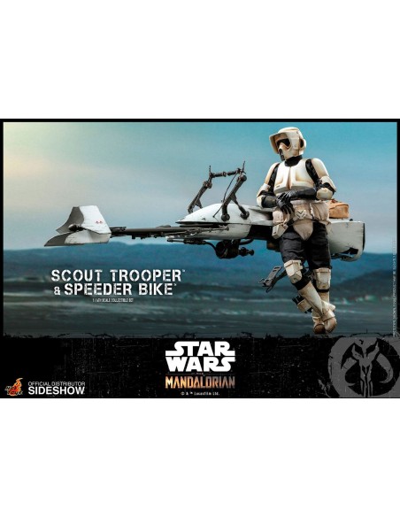 Scout Trooper & Speeder Bike Grogu Star Wars The Mandalorian 1/6 30 cm TMS017 - 5 - 