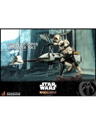 Scout Trooper & Speeder Bike Grogu Star Wars The Mandalorian 1/6 30 cm TMS017 - 6 - 