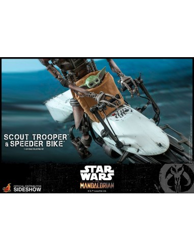 Scout Trooper & Speeder Bike Grogu Star Wars The Mandalorian 1/6 30 cm TMS017 - 9 - 