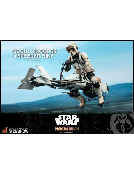 Scout Trooper & Speeder Bike Grogu Star Wars The Mandalorian 1/6 30 cm TMS017 - 10 - 