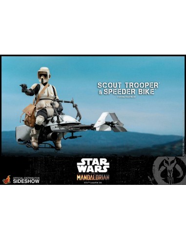 Scout Trooper & Speeder Bike Grogu Star Wars The Mandalorian 1/6 30 cm TMS017 - 12 - 