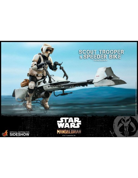 Scout Trooper & Speeder Bike Grogu Star Wars The Mandalorian 1/6 30 cm TMS017 - 15 - 