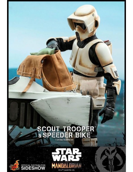 Scout Trooper & Speeder Bike Grogu Star Wars The Mandalorian 1/6 30 cm TMS017 - 19 - 