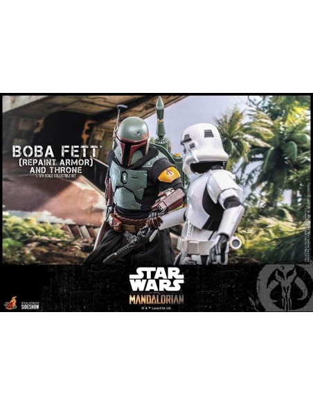 Star Wars The Mandalorian 1/6 Boba Fett Repaint Armor and Throne 30 cm - 22 - 