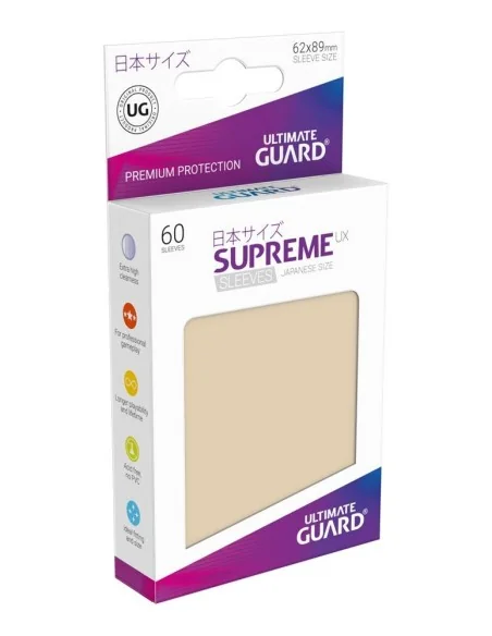 Ultimate Guard Supreme UX Sleeves Japanese Size Sand (60) - 1 - 