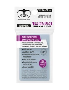 Ultimate Guard Premium Soft Sleeves for Board Game Cards Mini European (50)