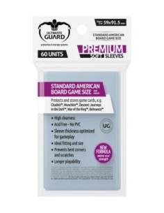 Ultimate Guard Premium Soft Sleeves for Board Game Cards Standard American (60)