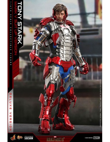 Iron Man 2 1/6 Tony Stark Mark V Suit Up Version Deluxe 31 cm MMS600 - 7 - 