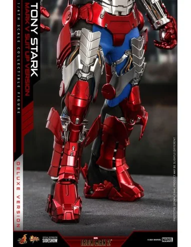 Iron Man 2 1/6 Tony Stark Mark V Suit Up Version Deluxe 31 cm MMS600 - 11 - 