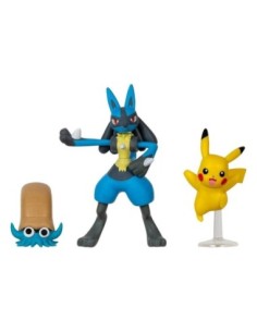 Pokémon Battle Figure Set Figure 3-Pack Pikachu, Omanyte, Lucario