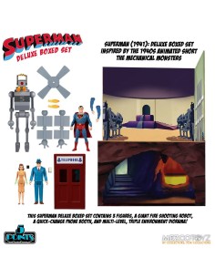 Superman The Mechanical Monsters (1941) 5 Points Action Figures Deluxe Box Set 10 cm  Mezco Toyz