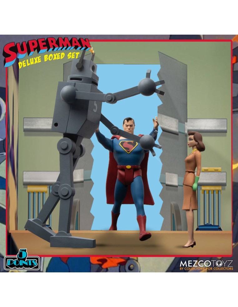 Superman The Mechanical Monsters (1941) 5 Points Action Figures Deluxe Box Set 10 cm