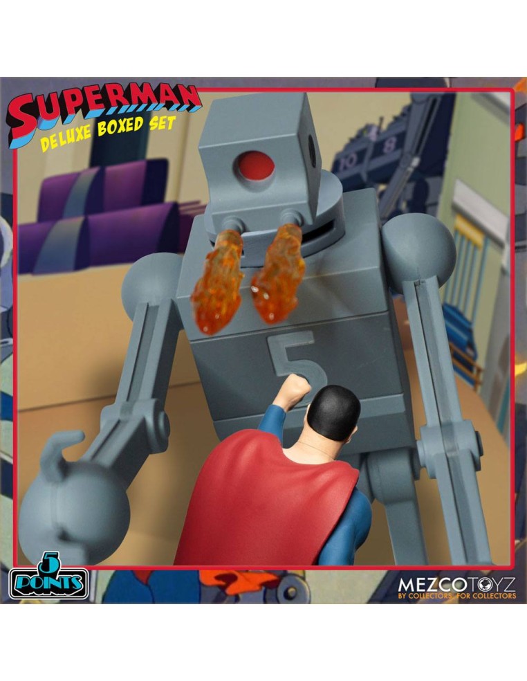 Superman The Mechanical Monsters (1941) 5 Points Action Figures Deluxe Box Set 10 cm