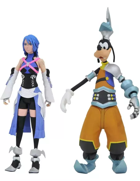 Disney Kingdom Hearts Aqua & Goofy Pippo Action Figure 15cm circa