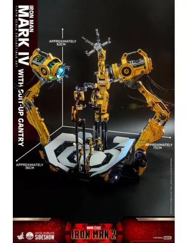 Iron Man Mark IV with Suit-Up Gantry 49 cm Quarter Scale