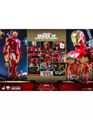 Iron Man Mark IV with Suit-Up Gantry 49 cm Quarter Scale