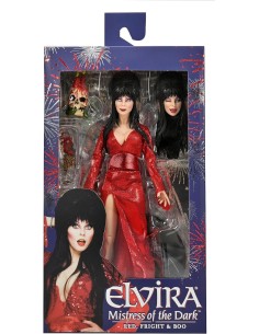 Elvira Mistress of the Dark Clothed Red Fright and Boo 20 cm  Neca