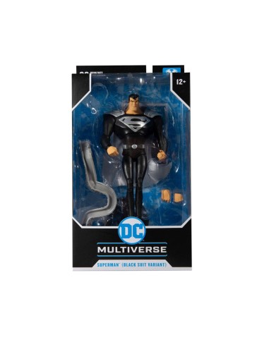 DC Multiverse Superman Black Suit Animated Series 18 cm