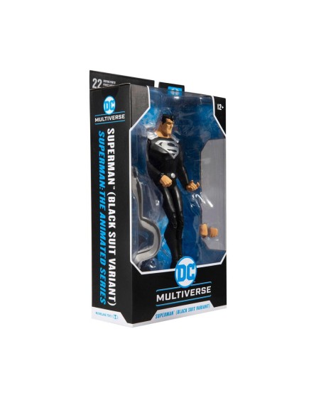 DC Multiverse Superman Black Suit Animated Series 18 cm