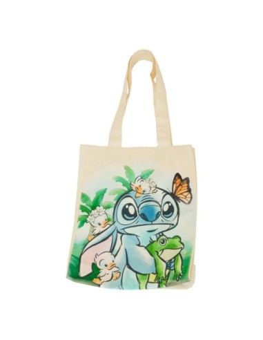 Disney by Loungefly Canvas Tote Bag Lilo and Stitch Springtime