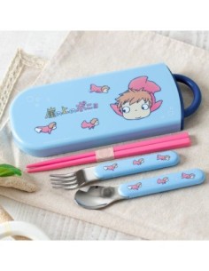 Ponyo Chopsticks & Spoon & Fork Set Ponyo on the Cliff