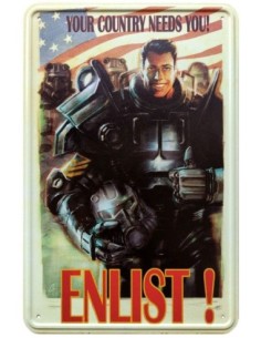 Fallout Metal Sign Enlist