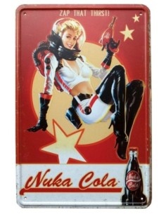 Fallout Metal Sign Nuka Cola Girl