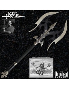 Kit Rae Swords of the Ancients Replica 1/1 Black Legion Battle Axe 89 cm