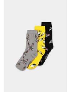 Looney Tunes Socks 3-Pack Three Icons 35-38